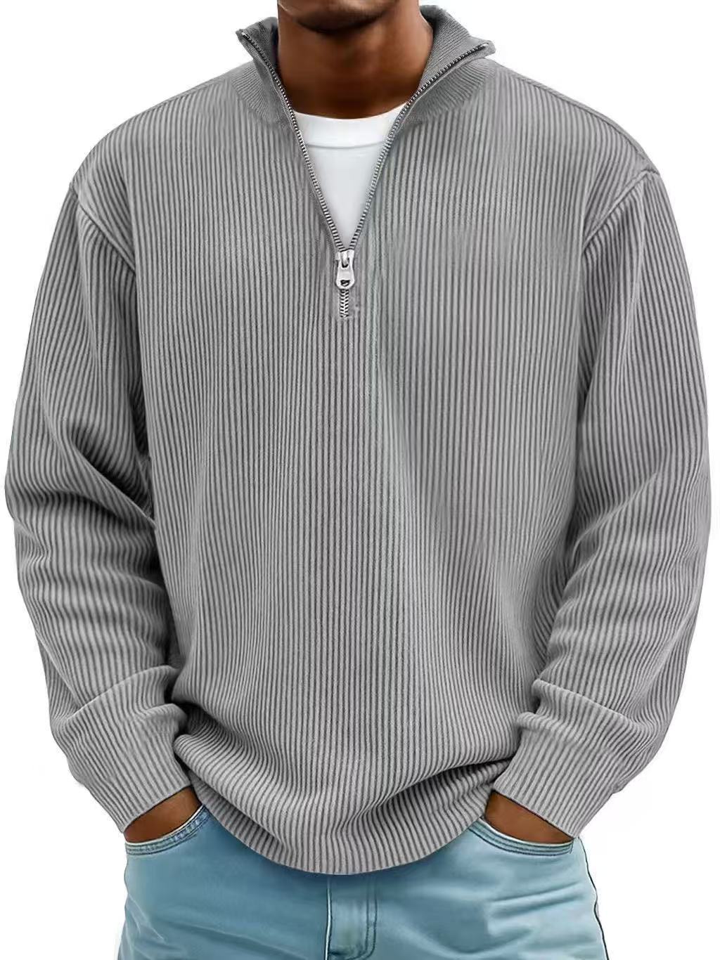 Men's long sleeve polo sweatshirt