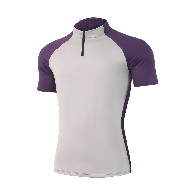 Half zip stand up collar bodysuit